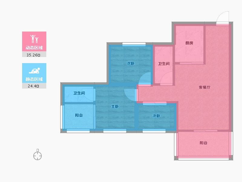 广东省-深圳市-和谐家园-52.23-户型库-动静分区