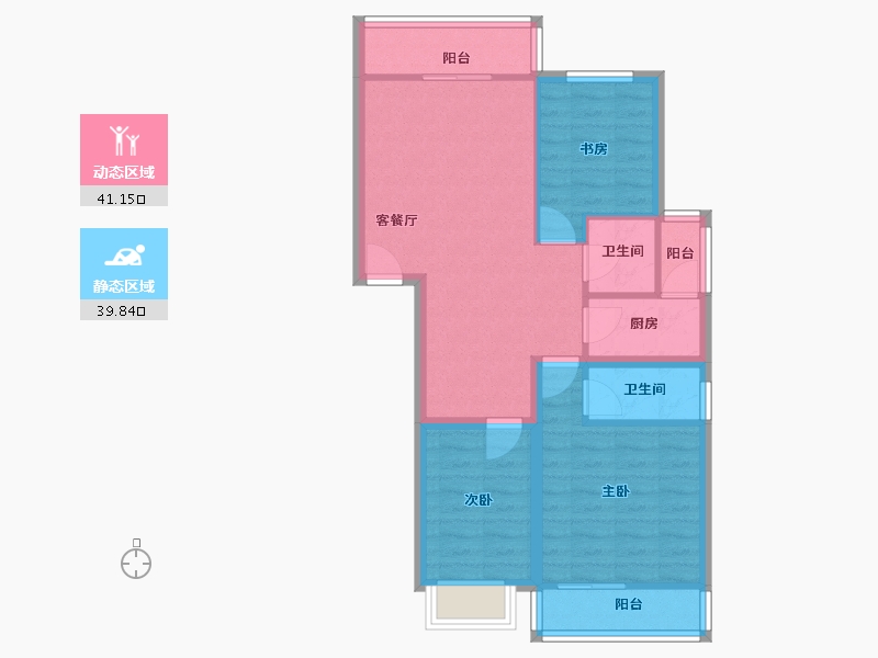 广东省-深圳市-东方半岛花园-72.02-户型库-动静分区