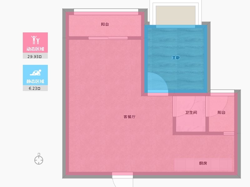 广东省-深圳市-幸福城二期-31.83-户型库-动静分区