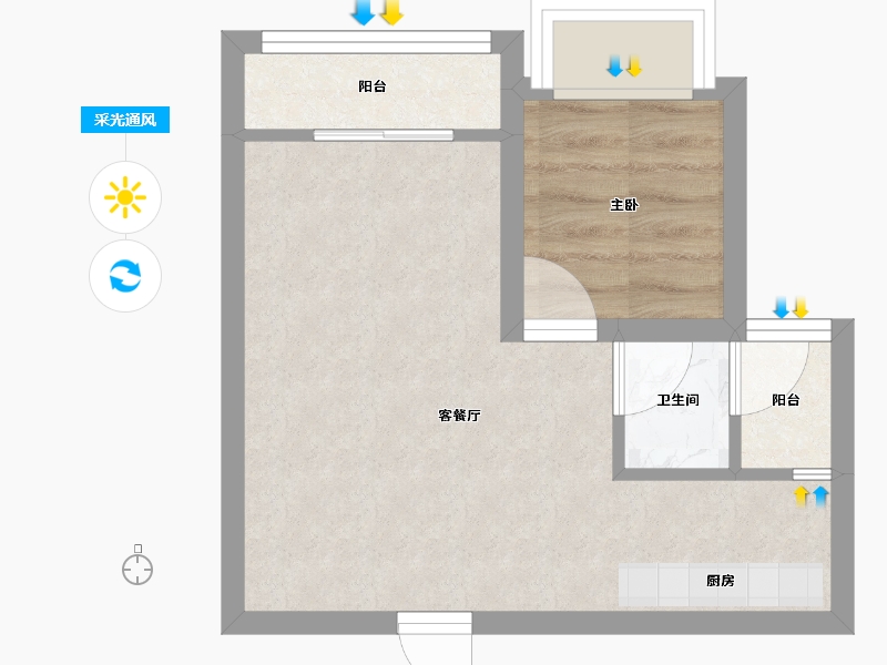 广东省-深圳市-幸福城二期-31.83-户型库-采光通风