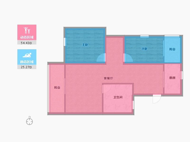 黑龙江省-鹤岗市-振兴小区-71.16-户型库-动静分区