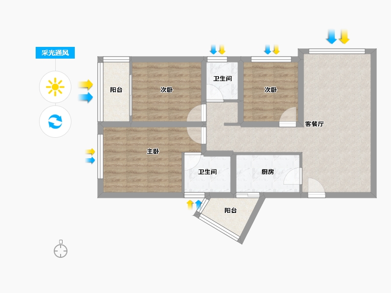 广东省-深圳市-联美新天地华府-73.01-户型库-采光通风