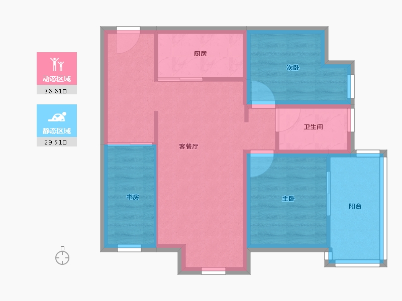 广东省-深圳市-世纪春城四期-58.32-户型库-动静分区