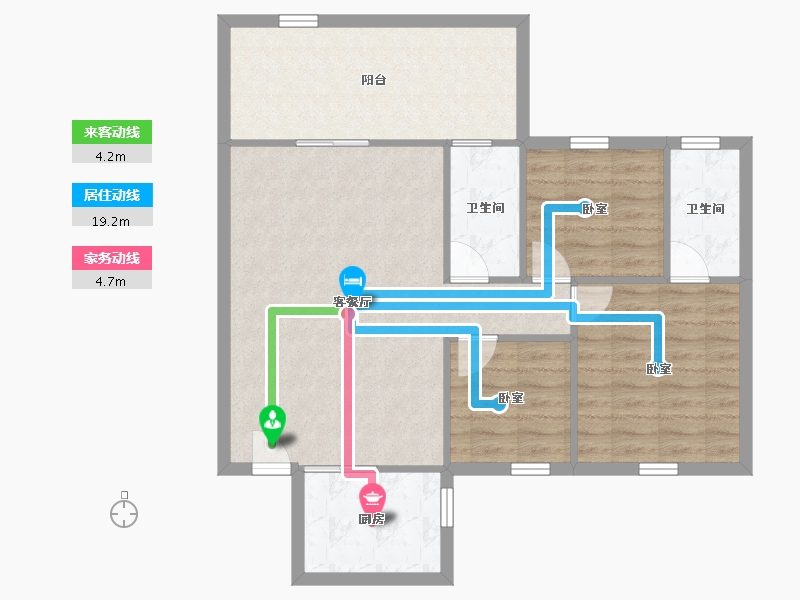 广东省-深圳市-锦绣东方（B区）-84.98-户型库-动静线