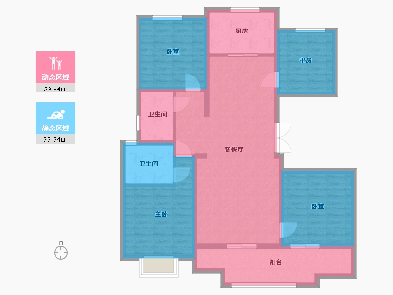 河南省-洛阳市-蓝城兰苑-112.00-户型库-动静分区