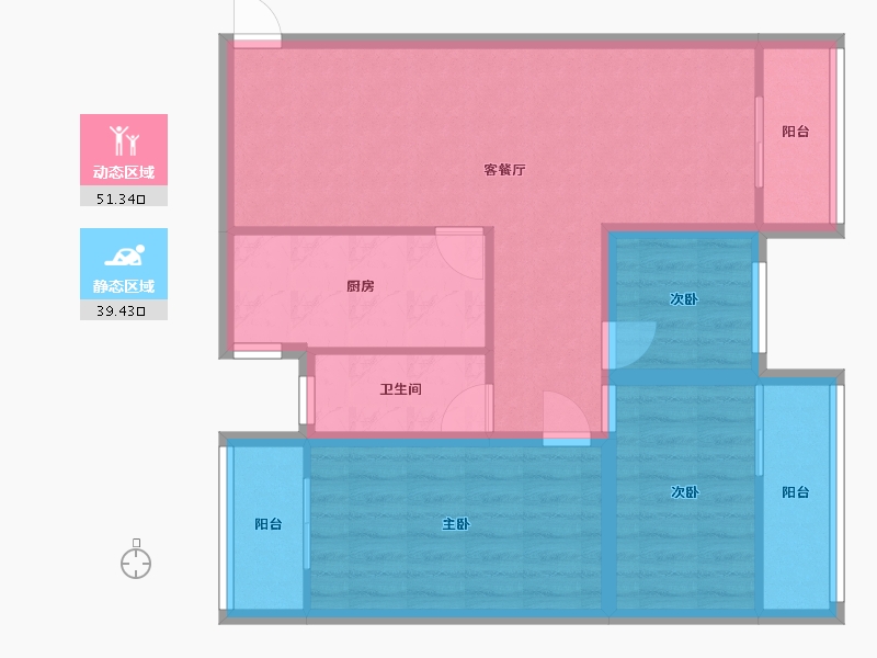 广东省-深圳市-福景花园-80.90-户型库-动静分区