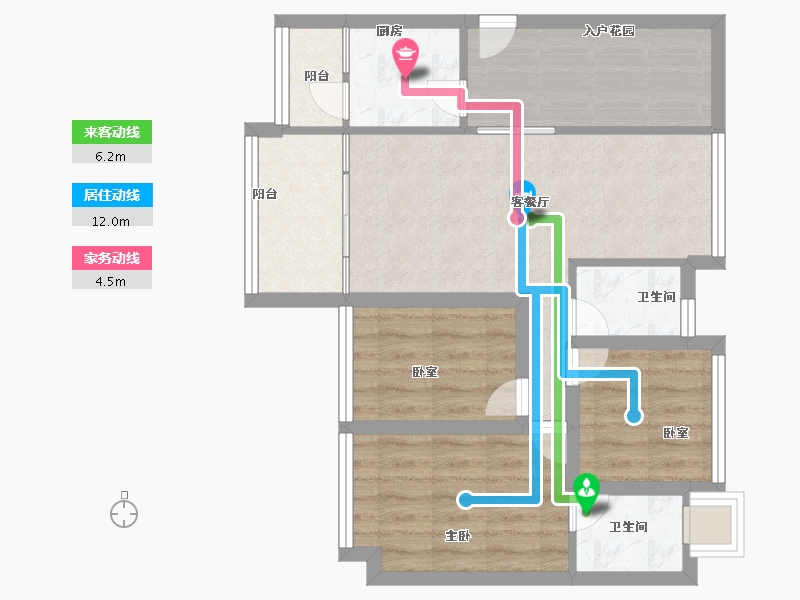 广东省-深圳市-南国丽园-62.40-户型库-动静线