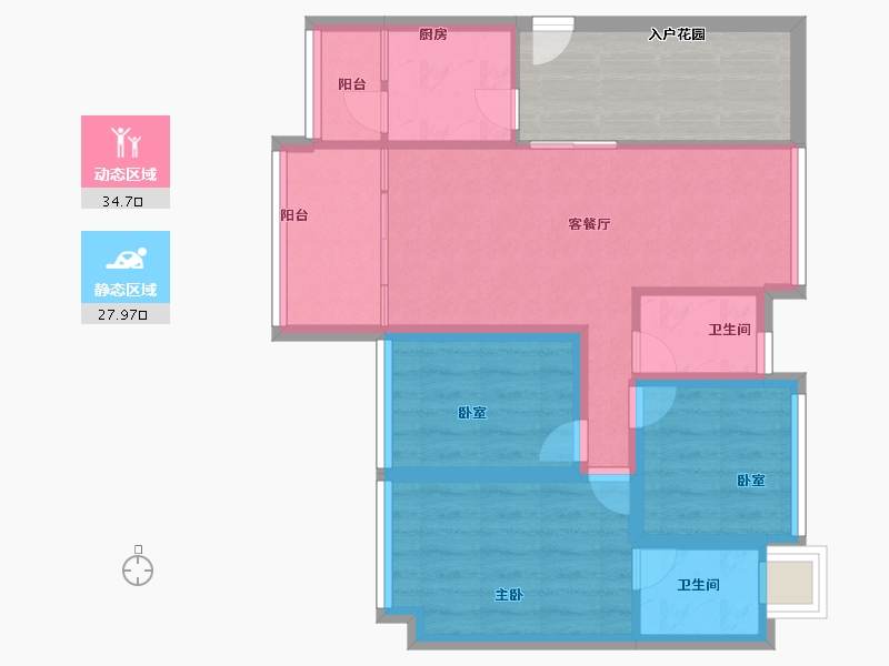 广东省-深圳市-南国丽园-62.40-户型库-动静分区