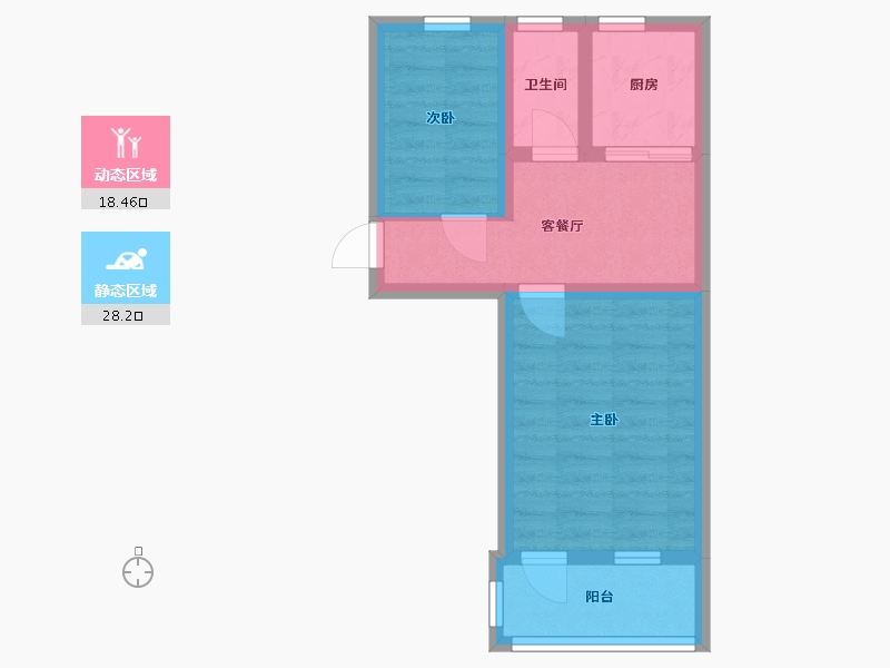 江苏省-南京市-剪子巷-104号院-47.80-户型库-动静分区