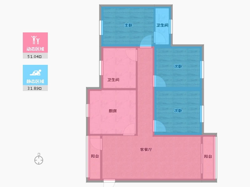 广东省-深圳市-佳兆业新都汇-73.23-户型库-动静分区