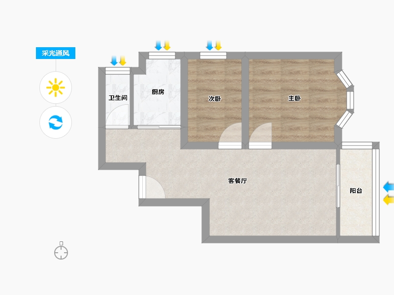 广东省-深圳市-东方半岛花园-43.19-户型库-采光通风