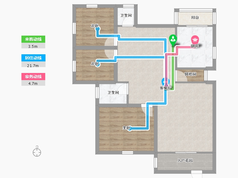 广东省-深圳市-紫薇花园-83.71-户型库-动静线