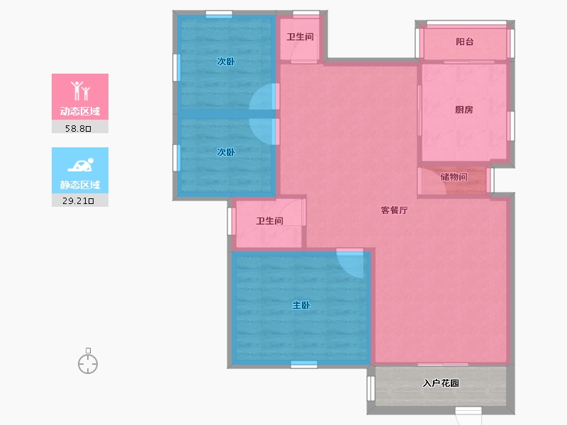 广东省-深圳市-紫薇花园-83.71-户型库-动静分区