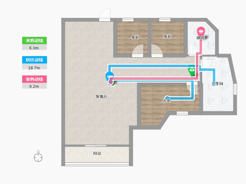 广东省-深圳市-金侨花园-82.61-户型库-动静线