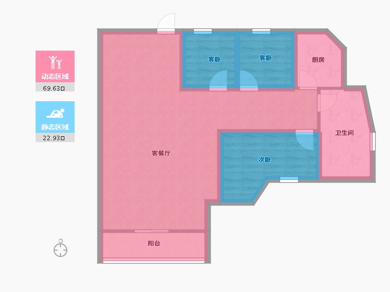 广东省-深圳市-金侨花园-82.61-户型库-动静分区