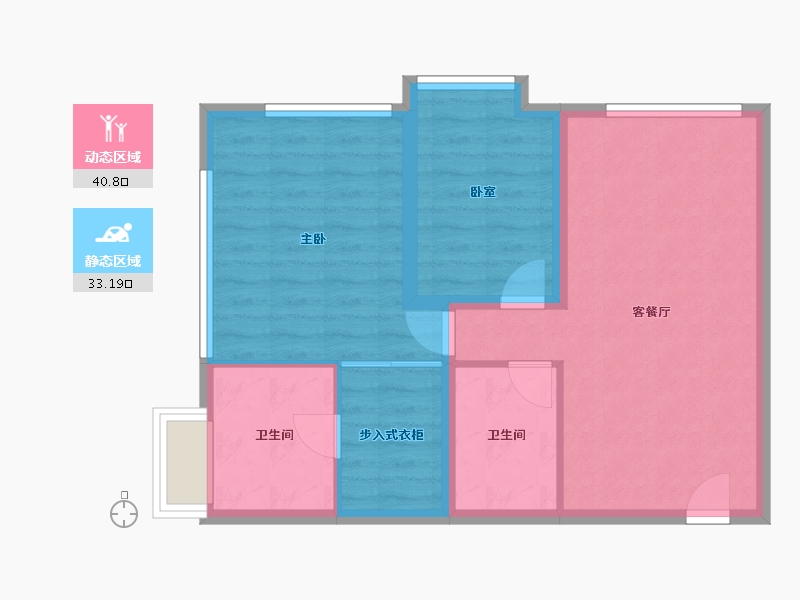 黑龙江省-鹤岗市-水湾1979-66.28-户型库-动静分区