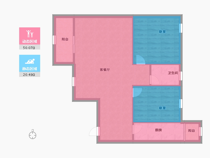 广东省-深圳市-国香清林郡-64.00-户型库-动静分区