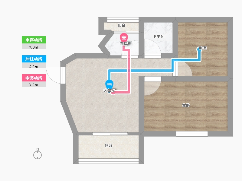 黑龙江省-鹤岗市-招北小区-36.98-户型库-动静线