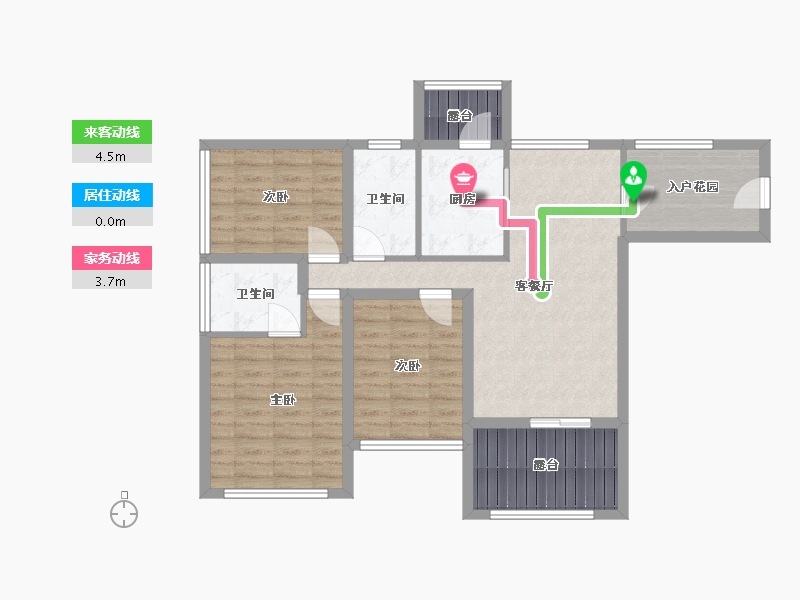 广东省-深圳市-和谐家园-87.19-户型库-动静线