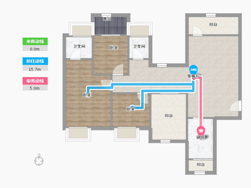 广东省-深圳市-左庭右院(南区)-90.95-户型库-动静线