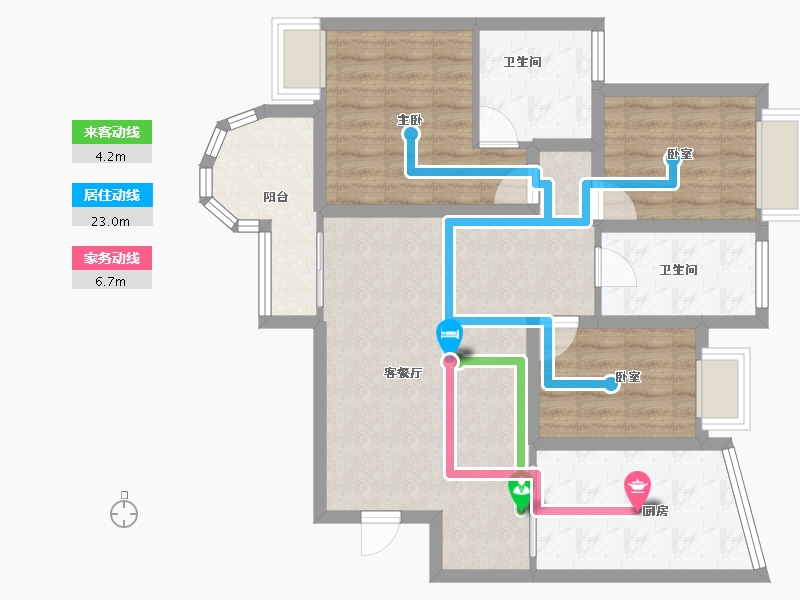 广东省-深圳市-丰泽湖山庄-83.16-户型库-动静线