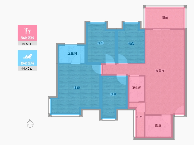 广东省-深圳市-馨园二期-79.96-户型库-动静分区