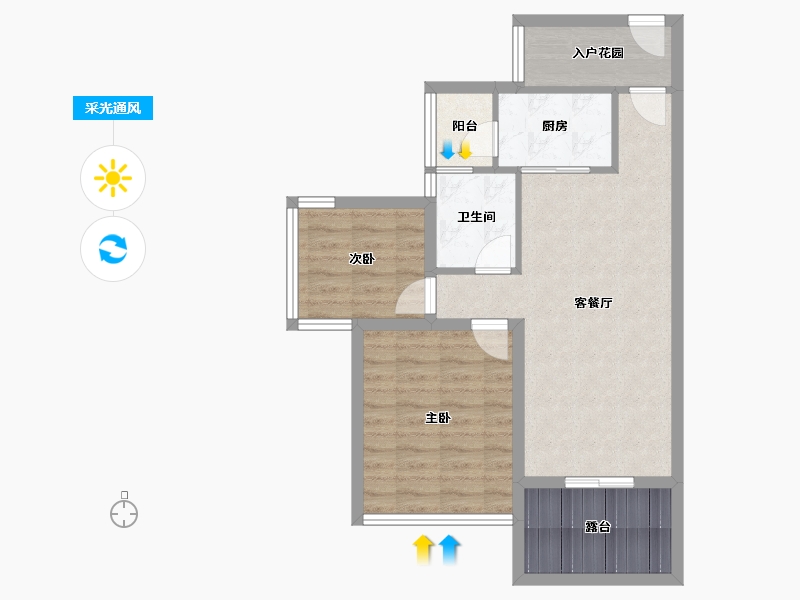 广东省-深圳市-卓能雅苑-66.20-户型库-采光通风