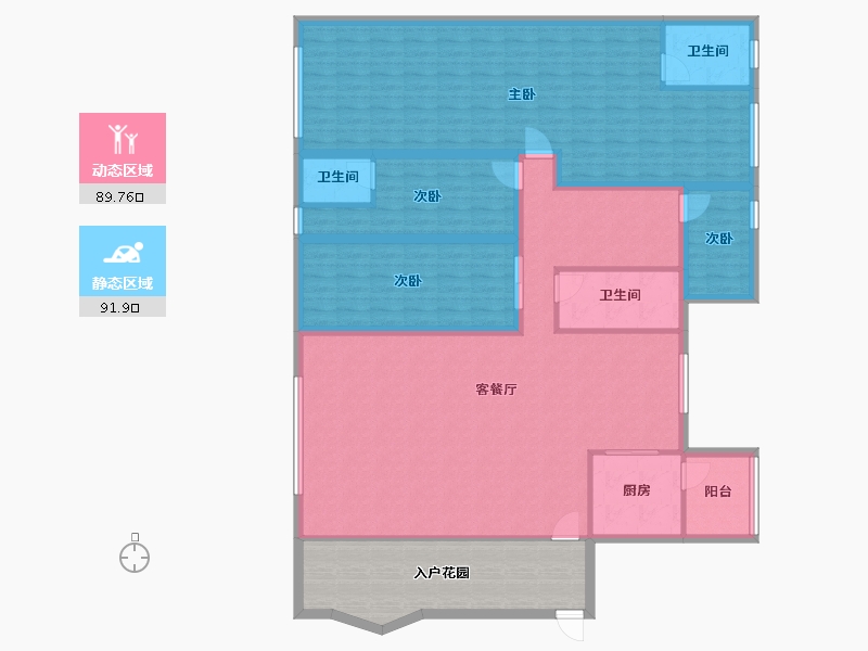 黑龙江省-鹤岗市-澳城花园(南区)-182.41-户型库-动静分区