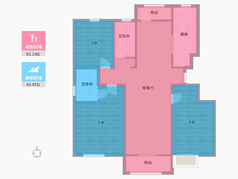 广东省-深圳市-左庭右院(南区)-100.14-户型库-动静分区