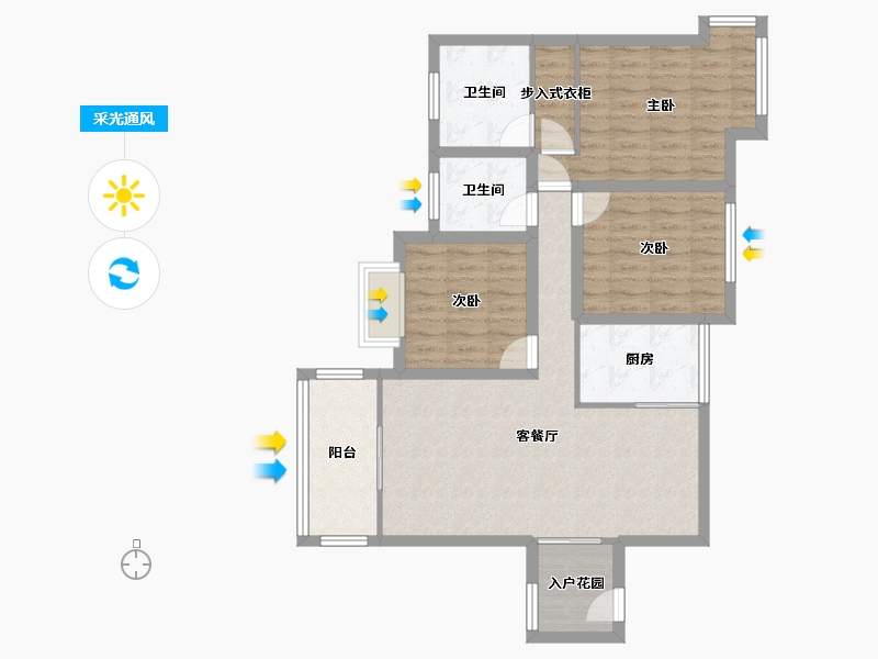 广东省-深圳市-融湖中心城(一期)-88.73-户型库-采光通风