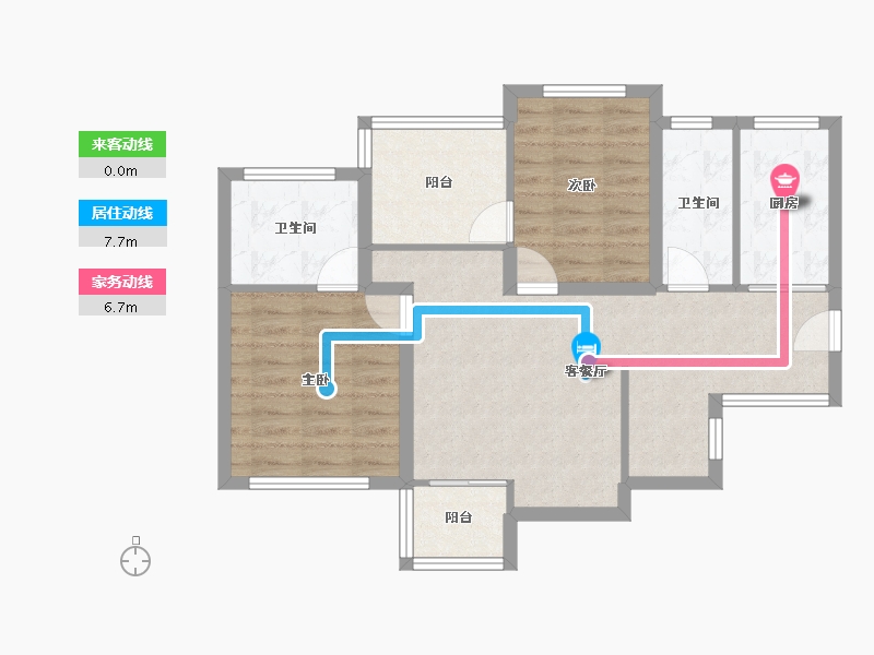 广东省-深圳市-天玑公馆-72.37-户型库-动静线