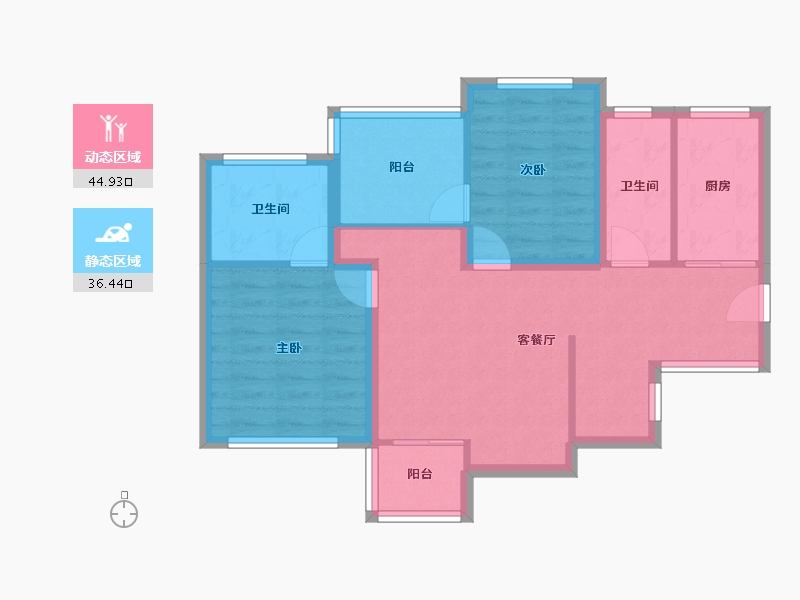 广东省-深圳市-天玑公馆-72.37-户型库-动静分区