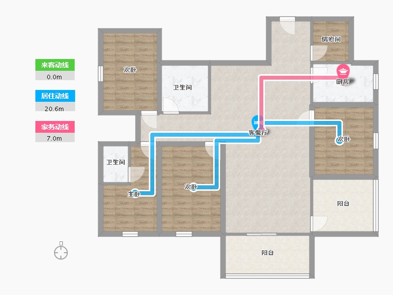 广东省-深圳市-卓越皇后道-125.52-户型库-动静线