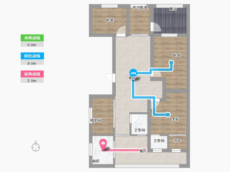 广东省-深圳市-龙华新华苑二期-63.74-户型库-动静线