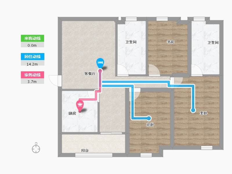 广东省-深圳市-城投七里香榭-72.00-户型库-动静线