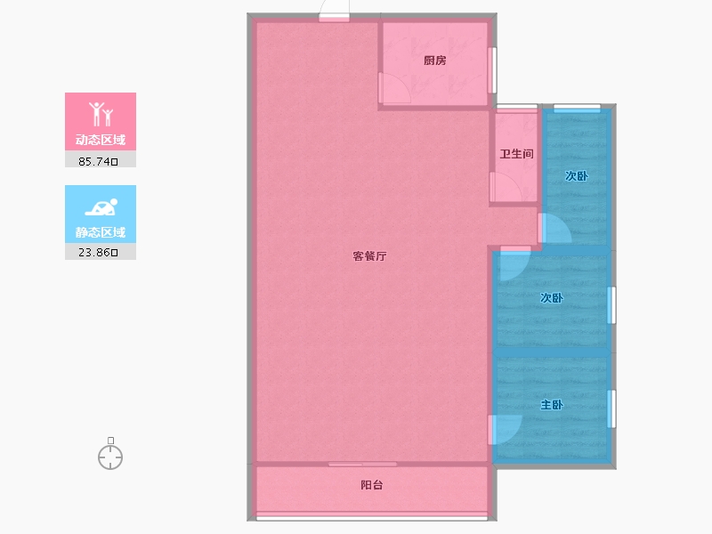 广东省-深圳市-世纪春城二期-100.21-户型库-动静分区