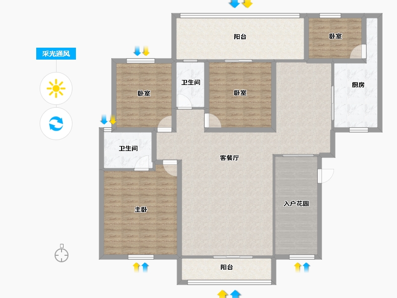 广东省-深圳市-圣莫丽斯-159.92-户型库-采光通风