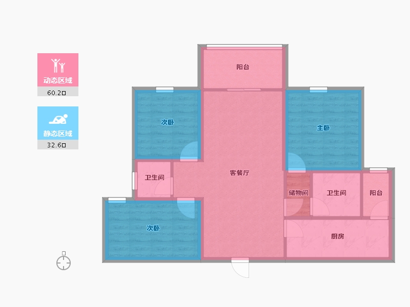 广东省-深圳市-中海怡瑞山居-82.58-户型库-动静分区