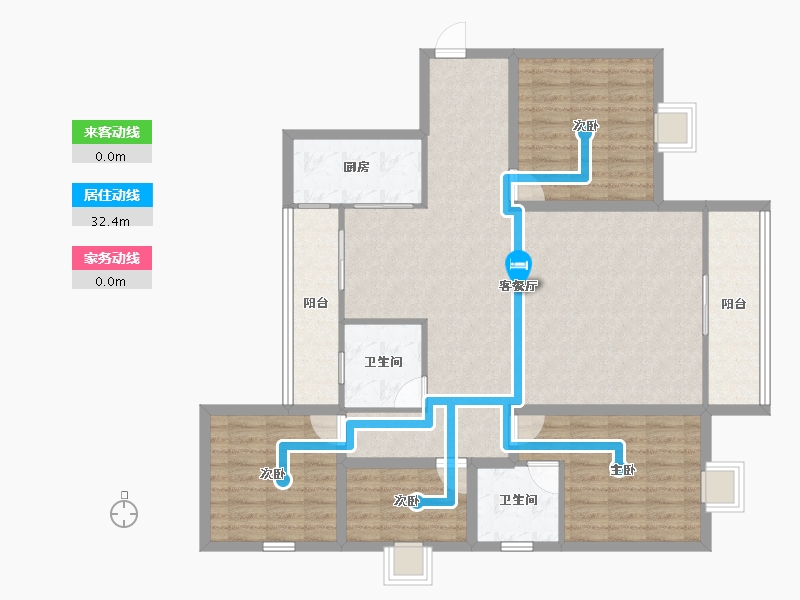 黑龙江省-鹤岗市-绿海湾-121.35-户型库-动静线