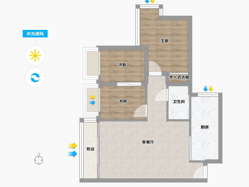 广东省-深圳市-金海燕花园-59.15-户型库-采光通风