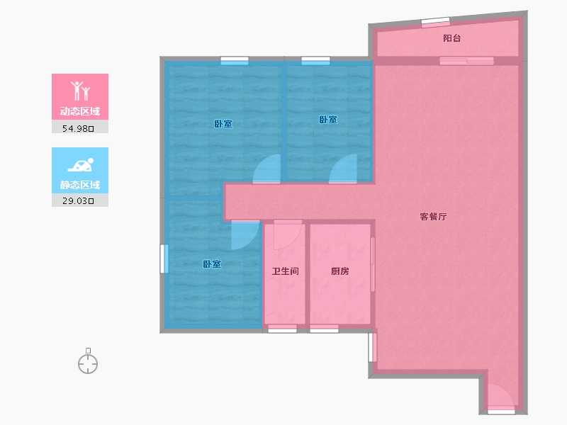 广东省-深圳市-宏兴苑-76.24-户型库-动静分区