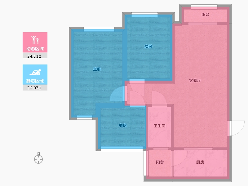 广东省-深圳市-中海锦城-53.30-户型库-动静分区