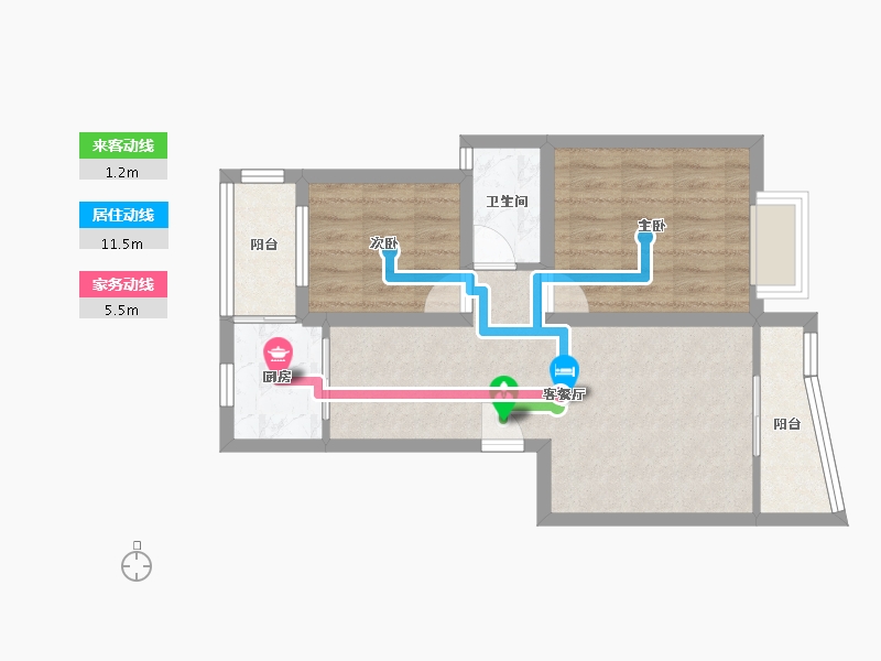 广东省-深圳市-丰泽湖山庄-54.96-户型库-动静线