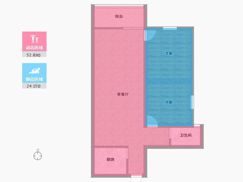 广东省-深圳市-龙岗中心广场-68.88-户型库-动静分区