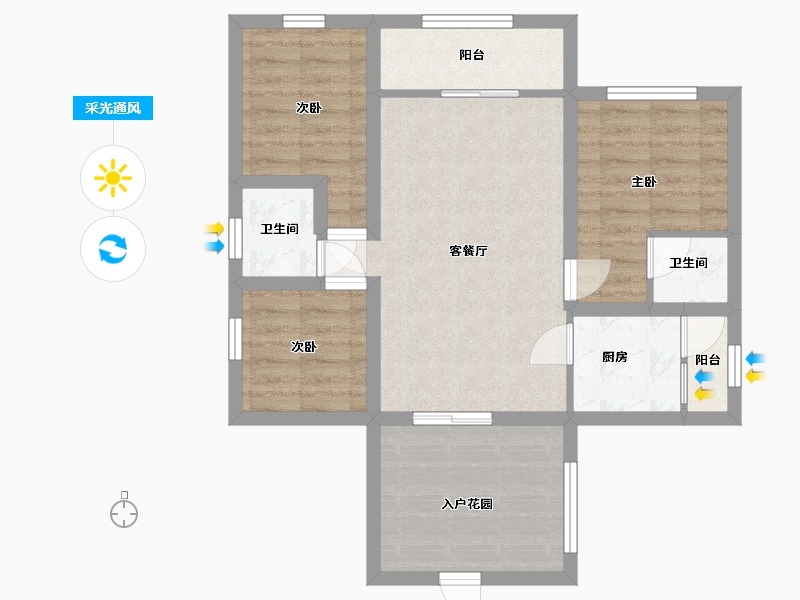 广东省-深圳市-翠枫豪园-69.92-户型库-采光通风