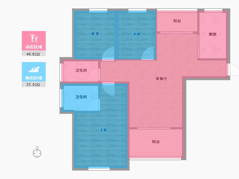 广东省-深圳市-悠山美地家园-73.51-户型库-动静分区