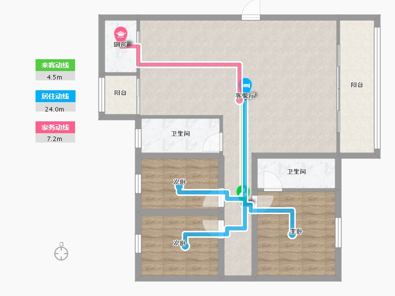 广东省-深圳市-和顺苑(和兴花园三期)-97.54-户型库-动静线