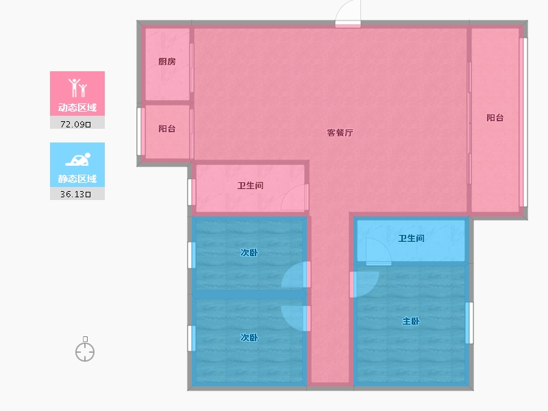 广东省-深圳市-和顺苑(和兴花园三期)-97.54-户型库-动静分区