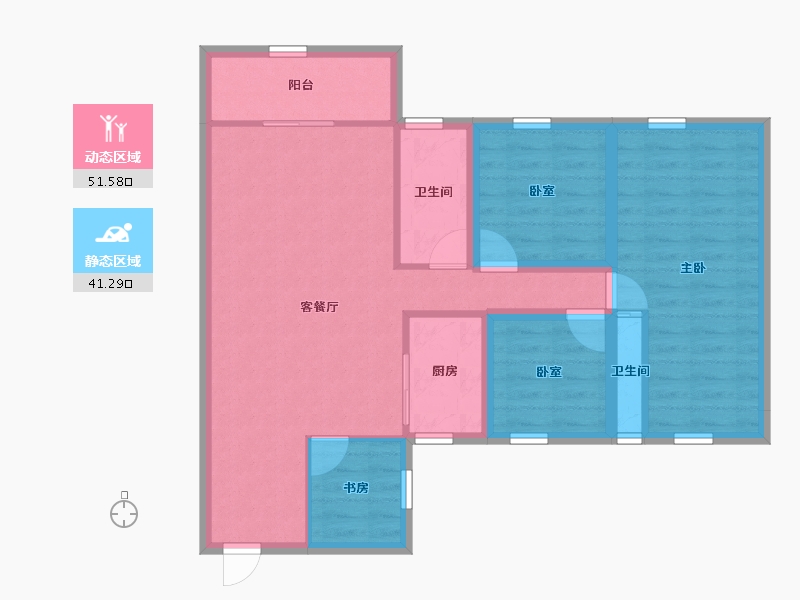 广东省-深圳市-德沁苑-82.63-户型库-动静分区