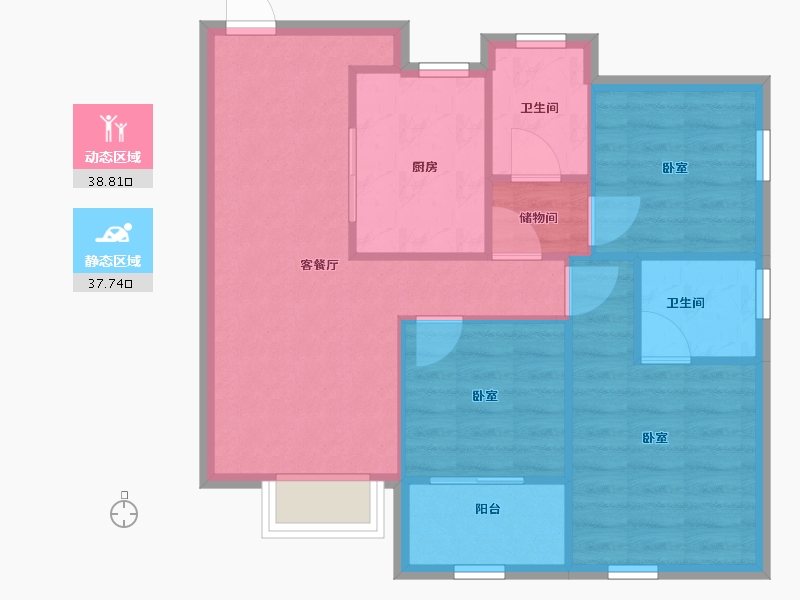 广东省-深圳市-合正汇一城-69.10-户型库-动静分区